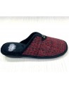 Biorelax zapatilla hombre casa acolchada burdeos y marino 1414