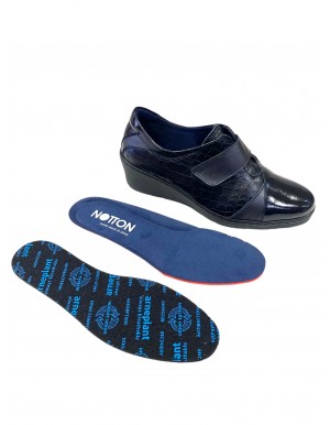 Notton zapato cómodo ancho especia con velcro para mujer- N1058