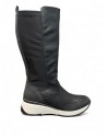 Mysoft bota caña alta impermeable negra mujer My22m548