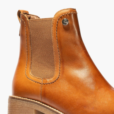 Bota Pitillos para mujer tacón bajo de piel cuero 2724