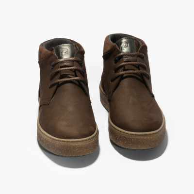 Pitillos bota para hombre safari nobuk marrón - P4911