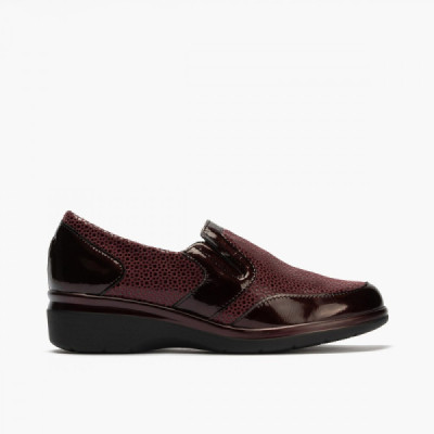 Pitillos zapato mocasín ancho especial mujer con charol - P5310