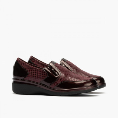 Pitillos zapato mocasín ancho especial mujer con charol - P5310