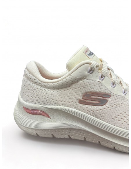 Zapatilla Skechers Arch fit 2.0 plantilla extraible para mujer crudo 150051 Talla 36 Color Crudo