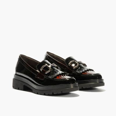 Zapato mocasín Pitillos de piel charol para mujer - P5360