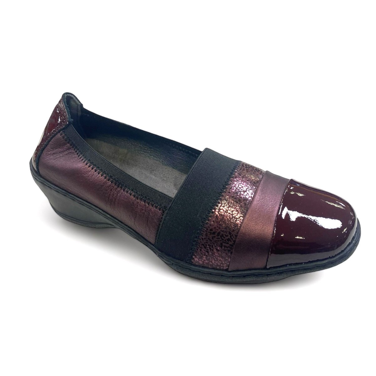 Notton Zapato mocasín ancho especial con elásticos mujer - N660