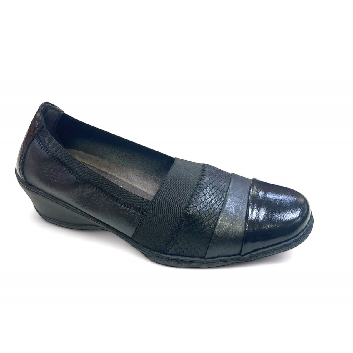 Notton Zapato mocasín ancho especial con elásticos mujer - N660