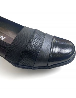 Notton Zapato mocasín ancho especial con elásticos mujer - N660