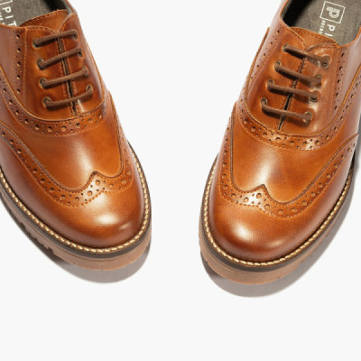 Zapatos cómodo Oxford Pitillos de mujer en piel - P5372 Zapatos cómodo Oxford Pitillos de mujer en piel - P5372