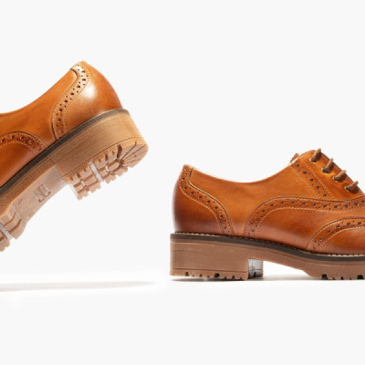 Zapatos cómodo Oxford Pitillos de mujer en piel - P5372 Zapatos cómodo Oxford Pitillos de mujer en piel - P5372