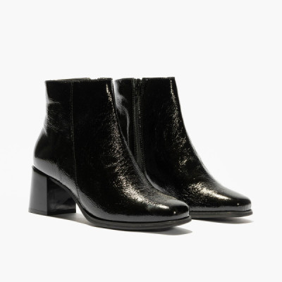 Pitillos botín de vestir para mujer con tacón piel charol - P5405