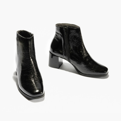 Pitillos botín de vestir para mujer con tacón piel charol - P5405