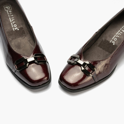 Pitillos zapato de vestir para mujer salón bajo con adorno - P5422