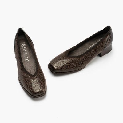 Pitillos zapato mujer salón tacón bajo licra y elástico cómodo - P5424