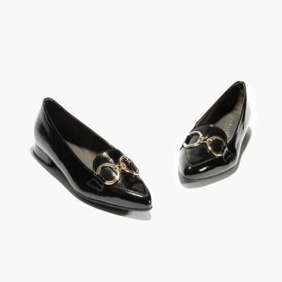 Pitillos zapato de vestir tacón bajo mujer con adorno - P5430