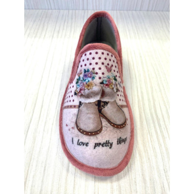 Biorelax zapatilla de casa cerrada acolchada mujer flores - Bio4582