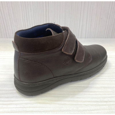 Notton botín de piel cómodo dos velcros para hombre - N0902