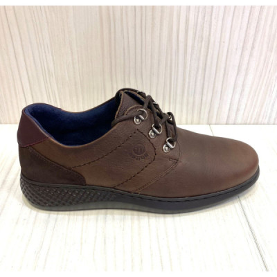 Notton Zapato sport para hombre en piel y con cordones - N2312