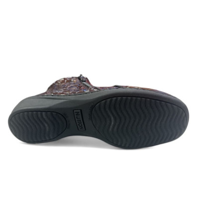 Bota ancho especial Notton para mujer dos cremalleras - N0461