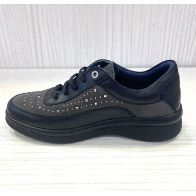 Zapato deportivo de piel Notton para mujer con cordones - N2554