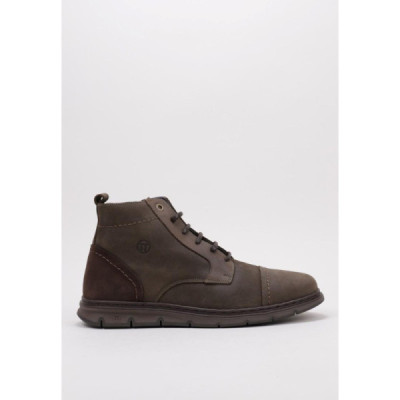 Bota de piel Notton para hombre cordón y cremallera - N2813