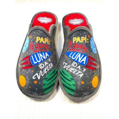 Zapatilla de casa Biorelax acolchada para papa - Bio1435