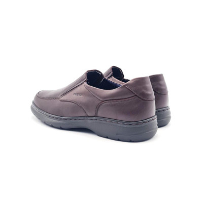 Notton zapato mocasín ancho especial hombre marrón - N0303