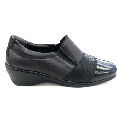Zapato Notton ancho especial con cuña para mujer - N0560