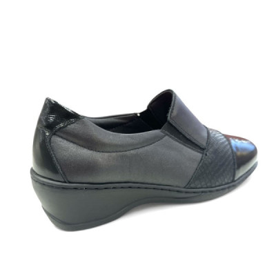 Zapato Notton ancho especial con cuña para mujer - N0560