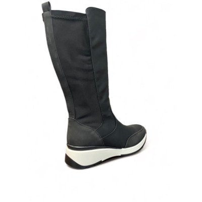 Mysoft bota caña alta impermeable negra mujer - My22m548