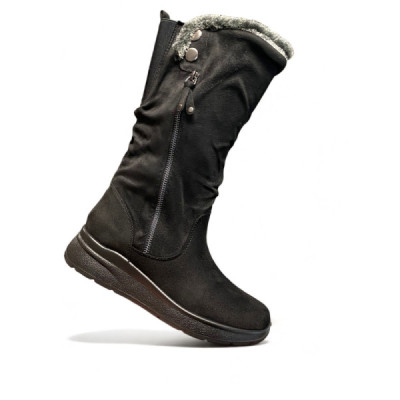 Mysoft bota caña media adorno pelito para mujer My22m558