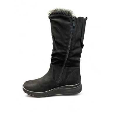 Mysoft bota caña media adorno pelito para mujer My22m558