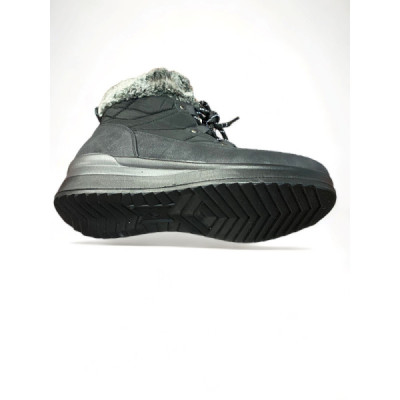 Mysoft botin de cuña mujer pelo con cordón negra - my22m572