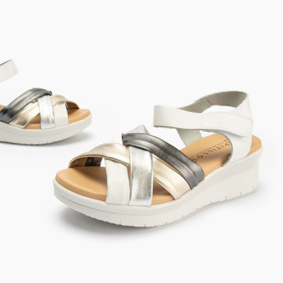 Sandalia ancho especial mujer Pitillos con velcro - P5580