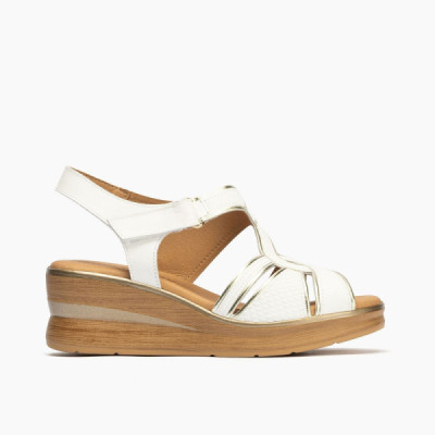 Sandalia con cuña para mujer Pitillos en blanco - P5603 Sandalia con cuña para mujer Pitillos en blanco - P5603