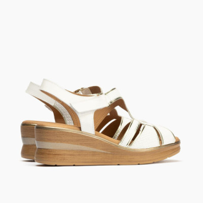 Sandalia con cuña para mujer Pitillos en blanco - P5603 Sandalia con cuña para mujer Pitillos en blanco - P5603
