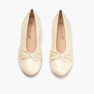 Zapato bailarina de mujer Pitillos tacón bajo adorno - P5712