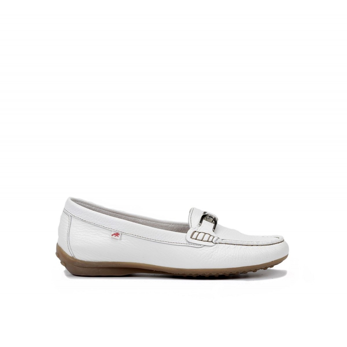 Zapato mocasín para mujer Fluchos Bruni blanco, crudo y marino F0804
