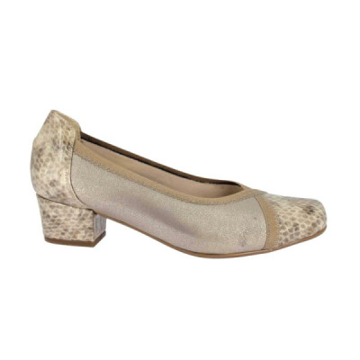 Zapato de tacón ancho especial Doctor Cutillas beige - Doc81230 Zapato de tacón ancho especial Doctor Cutillas beige - Doc81230