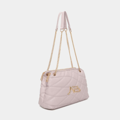 Bolso de vestir para mujer Mara de Binnari lavanda y blanco