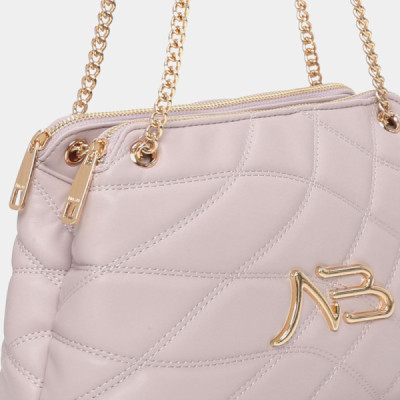 Bolso de vestir para mujer Mara de Binnari lavanda y blanco