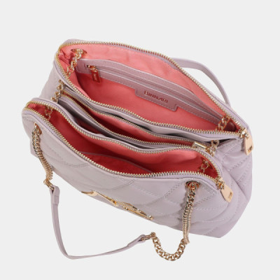 Bolso de vestir para mujer Mara de Binnari lavanda y blanco