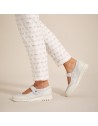 Zapato Mercedes para mujer Pitillos blanco con velcro P2823