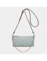 Bolso de mujer pequeño de vestir Iera azul y beige Cnp20042