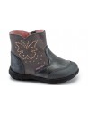 Bota de piel Pablosky niña piel gris mariposa Pa005652