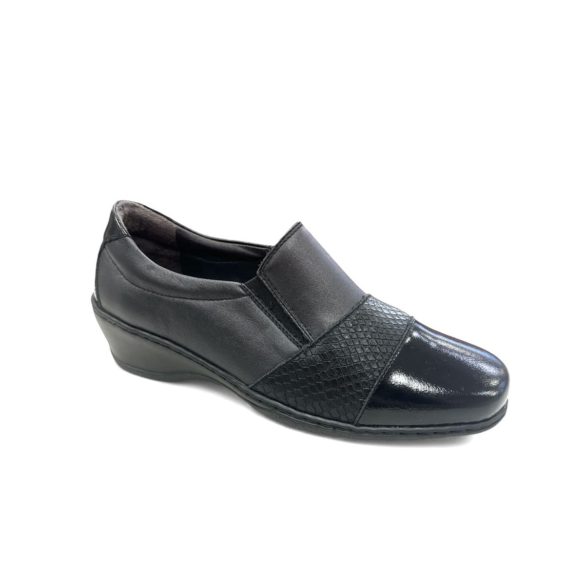 Zapato mocasín ancho especial mujer de Notton cuña N0560