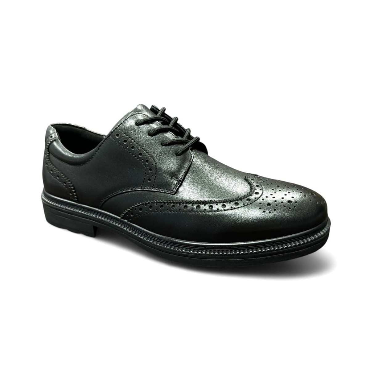 Zapato negro ancho especial impermeable G Confort hombre Gc98916s