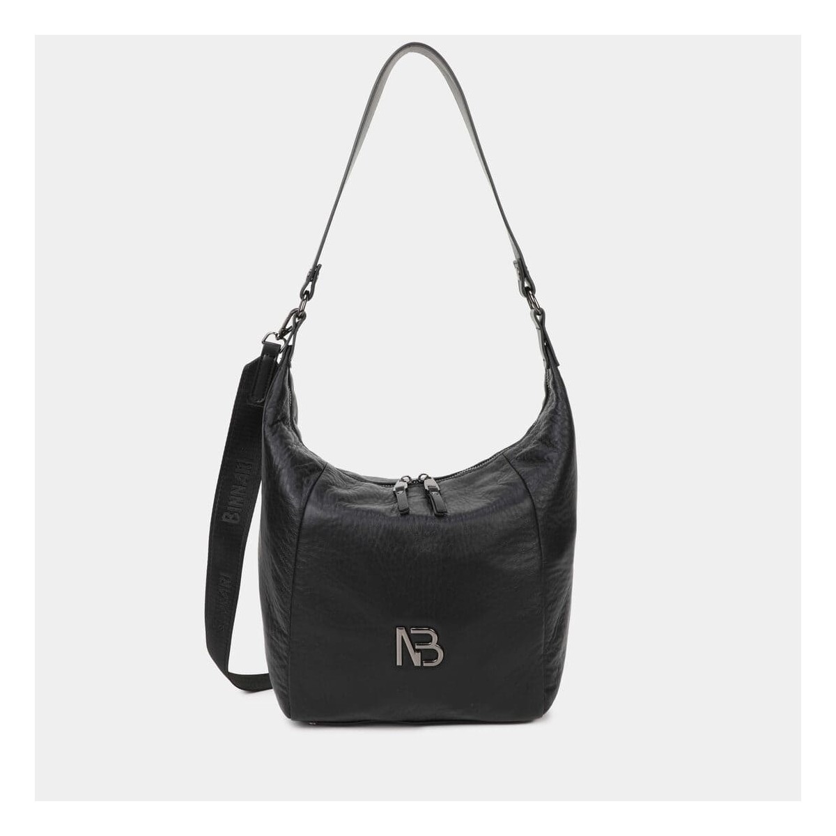 Bolso bandolera Hobo Marbella Binnari burdeos y negro Cnp20372