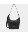 Bolso bandolera Hobo Marbella Binnari burdeos y negro Cnp20372