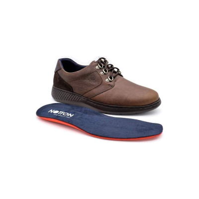 Notton Zapato sport para hombre en piel y con cordones - N2312